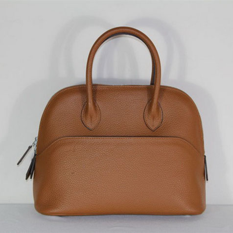 High Quality Replica Hermes Bolide Togo Leather Tote Bag Light Coffee 1923 - Click Image to Close